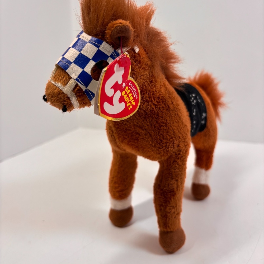 Ty Beanie Baby Secretariat the Horse Retail Version Plush 2007
